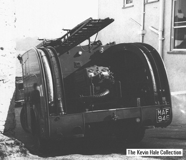 MAF 956 - 1950 Austin K4/Home Office WrT.. Picture courtesy of Cornwall County Fire Brigade.