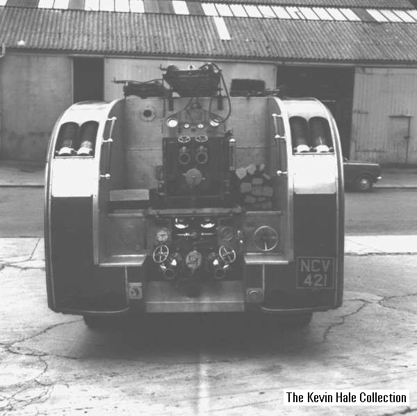 NCV 421 - 1951 Austin K4 Loadstar/Home Office WrT. Picture taken at the old Truro fire station, courtesy of Cornwall County Fire Brigade
