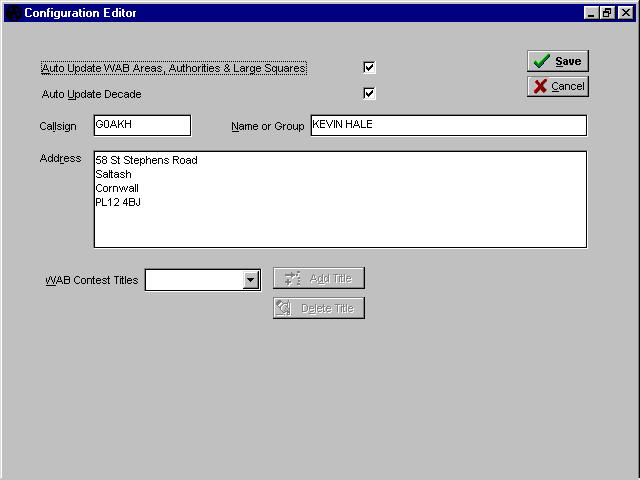 WAB-IT CONTEST Configuration Editor Screen Shot