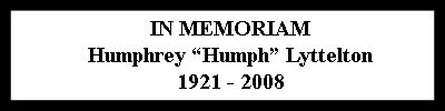 In Memoriam Humphrey Lyttelton 1921-2008